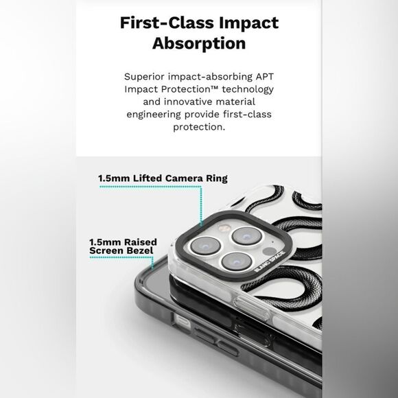 iPhone 15 Pro Max Blanc Space clear impact case with text - Picture 7 of 7